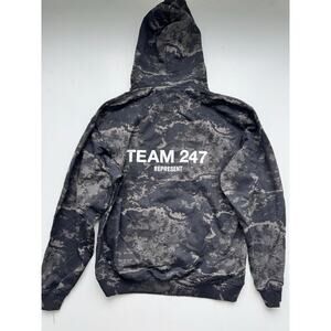 Represent Team 247 Oversized Hoodie Black Camo Medium NWT!